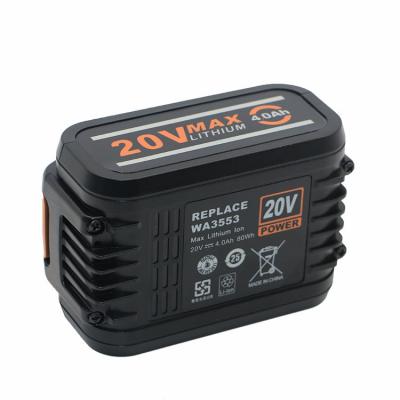 batería de repuesto worx 20V 4.0ah WA3520 WA3575 para worx